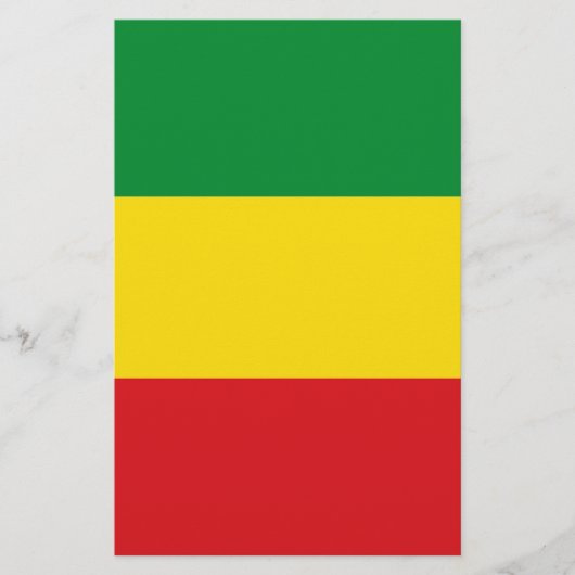 Rastafarian Flag Rasta Ethiopian Flyer (Voorkant)