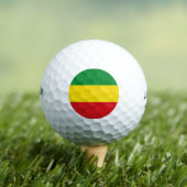 Rastafarian Flag Rasta Ethiopian Golfballen (Insitu Shirt)