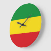 Rastafarian Flag Rasta Ethiopian Grote Klok (Hoek)