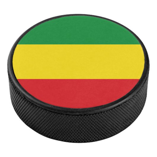Rastafarian Flag Rasta Ethiopian Hockey Puck (3/4)