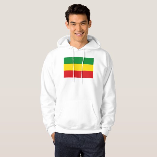 Rastafarian Flag Rasta Ethiopian Hoodie (Voorkant volledig)