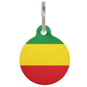 Rastafarian Flag Rasta Ethiopian Huisdierpenning