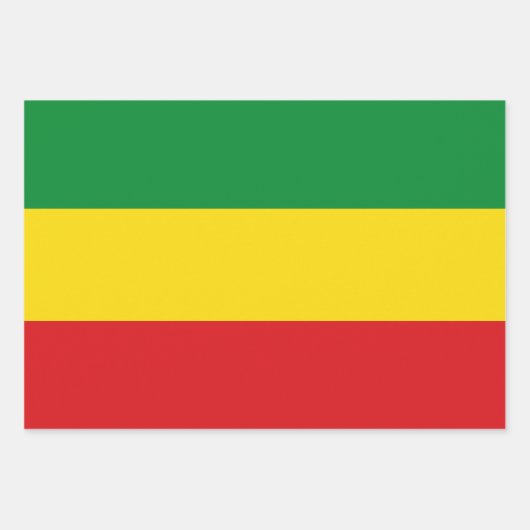 Rastafarian Flag Rasta Ethiopian Inpakpapier Vel (Voorkant)