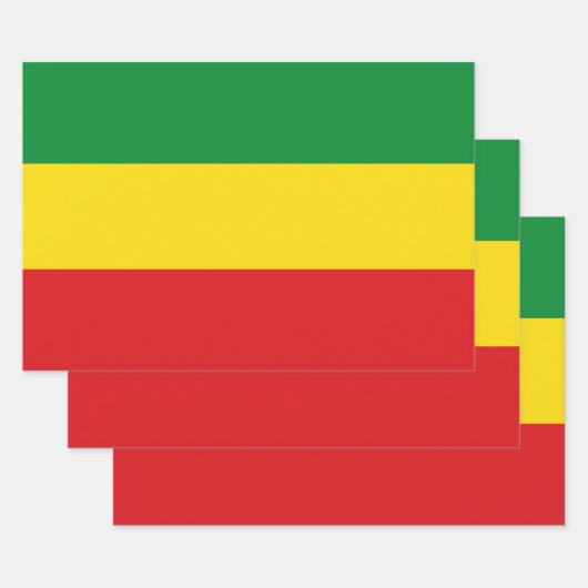 Rastafarian Flag Rasta Ethiopian Inpakpapier Vel (Set)