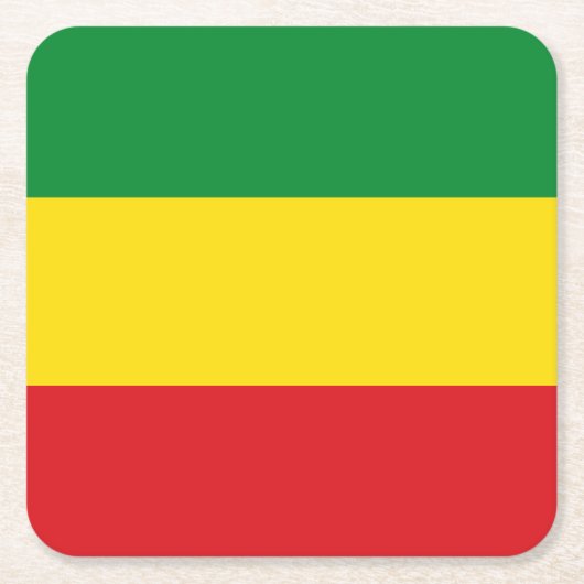 Rastafarian Flag Rasta Ethiopian Kartonnen Onderzetters (Voorkant)