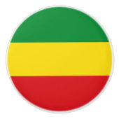 Rastafarian Flag Rasta Ethiopian Keramische Knop (Voorkant)