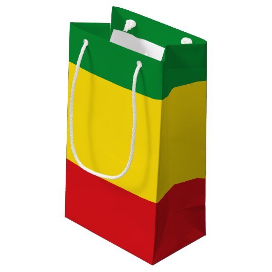 Rastafarian Flag Rasta Ethiopian Klein Cadeauzakje (Achterkant Gekanteld)