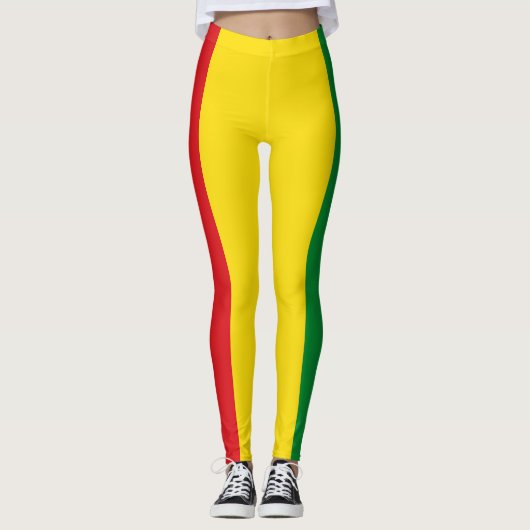 Rastafarian Flag Rasta Ethiopian Leggings (Voorkant)