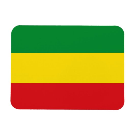Rastafarian Flag Rasta Ethiopian Magneet (Horizontaal)