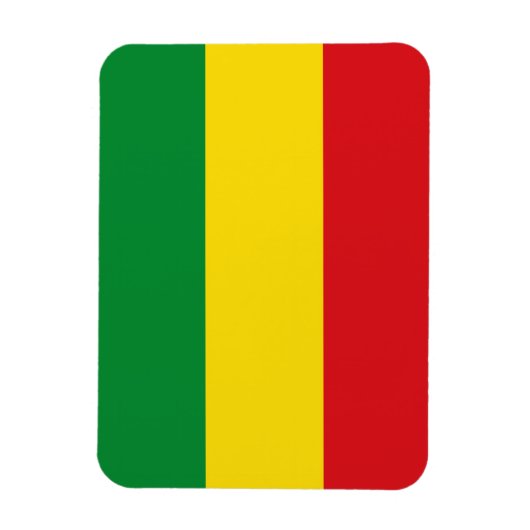 Rastafarian Flag Rasta Ethiopian Magneet (Verticaal)