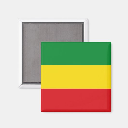 Rastafarian Flag Rasta Ethiopian Magneet (Voorkant / Achterkant)