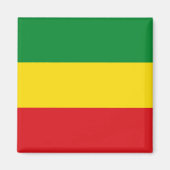Rastafarian Flag Rasta Ethiopian Magneet (Voorkant)