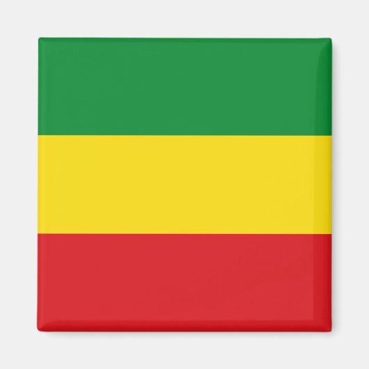 Rastafarian Flag Rasta Ethiopian Magneet (Voorkant)