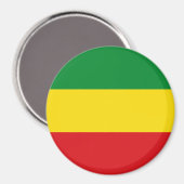 Rastafarian Flag Rasta Ethiopian Magneet (Voorkant / Achterkant)