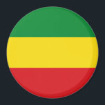 Rastafarian Flag Rasta Ethiopian Magneet<br><div class="desc">Rode, groene en gele kleuren vertegenwoordigen de vlag van het Rastafarianisme, maar zijn ook een vlag van Ethiopië. Hier is een Rasta-cadeau van hoge kwaliteit en een geweldig design voor alle rastafariërs. Bezoek onze winkel om meer coole Rasta-cadeautjes en andere cadeauideeën van wereldvlaggen te vinden.</div>