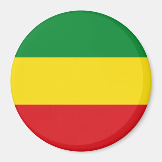 Rastafarian Flag Rasta Ethiopian Magneet (Voorkant)