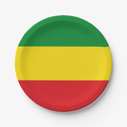 Rastafarian Flag Rasta Ethiopian Papieren Bordje (Voorkant)