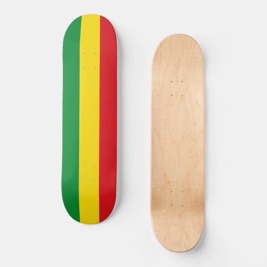 Rastafarian Flag Rasta Ethiopian Persoonlijk Skateboard (Voorkant)