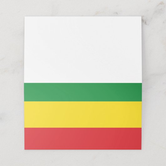 Rastafarian Flag Rasta Ethiopian Plaatskaartje (Buitenkant ongevouwen)