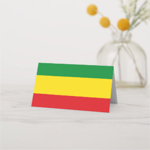 Rastafarian Flag Rasta Ethiopian Plaatskaartje