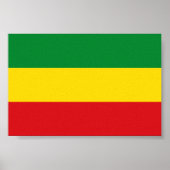 Rastafarian Flag Rasta Ethiopian Poster (Voorkant)