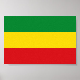 Rastafarian Flag Rasta Ethiopian Poster