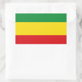 Rastafarian Flag Rasta Ethiopian Rechthoekige Sticker (Tas)