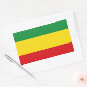 Rastafarian Flag Rasta Ethiopian Rechthoekige Sticker (Envelop)