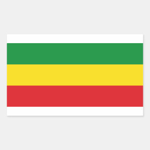 Rastafarian Flag Rasta Ethiopian Rechthoekige Sticker