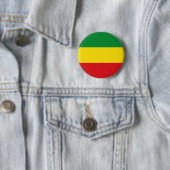 Rastafarian Flag Rasta Ethiopian Ronde Button 5,7 Cm (In situ)