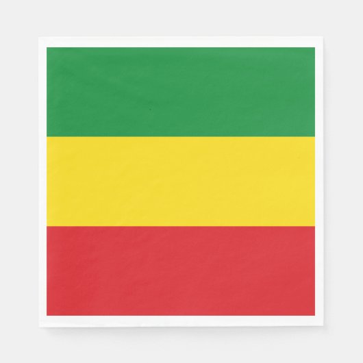Rastafarian Flag Rasta Ethiopian Servet (Voorkant)