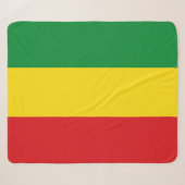 Rastafarian Flag Rasta Ethiopian Sherpa Deken (Voorkant (horizontaal))