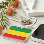 Rastafarian Flag Rasta Ethiopian Sleutelhanger (Voorkant Rechts)