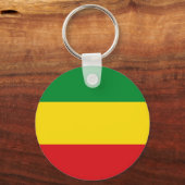Rastafarian Flag Rasta Ethiopian Sleutelhanger (Voorkant)