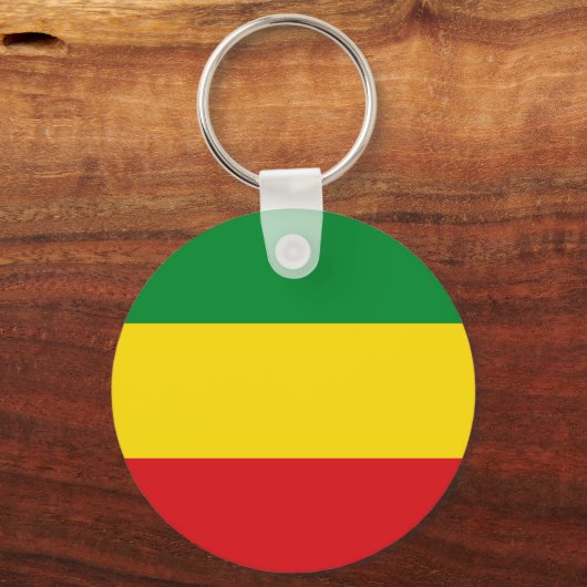 Rastafarian Flag Rasta Ethiopian Sleutelhanger (Voorkant)