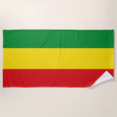 Rastafarian Flag Rasta Ethiopian Strandlaken (Voorkant)