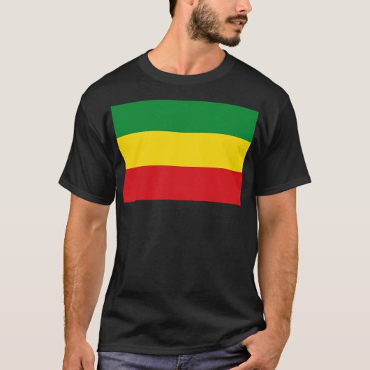 Rastafarian Flag Rasta Ethiopian T-shirt (Voorkant)