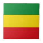 Rastafarian Flag Rasta Ethiopian Tegeltje<br><div class="desc">Rode, groene en gele kleuren vertegenwoordigen de vlag van het Rastafarianisme, maar zijn ook een vlag van Ethiopië. Hier is een Rasta-cadeau van hoge kwaliteit en een geweldig design voor alle rastafariërs. Bezoek onze winkel om meer coole Rasta-cadeautjes en andere cadeauideeën van wereldvlaggen te vinden.</div>