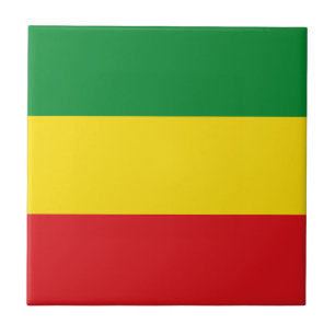 Rastafarian Flag Rasta Ethiopian Tegeltje