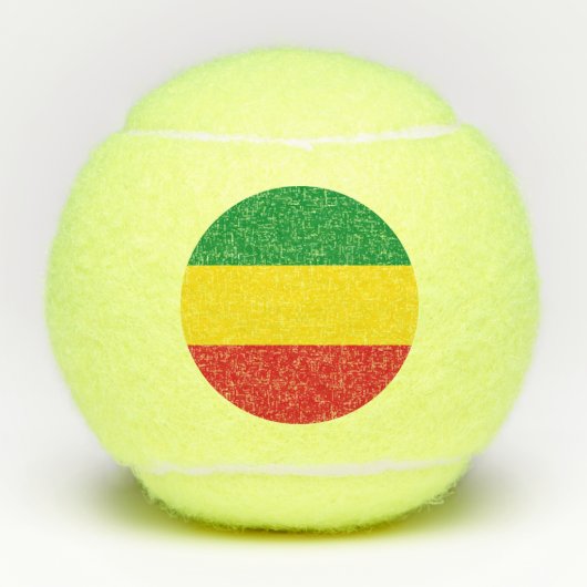 Rastafarian Flag Rasta Ethiopian Tennisballen (Voorkant)