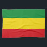 Rastafarian Flag Rasta Ethiopian Theedoek<br><div class="desc">Rode,  groene en gele kleuren vertegenwoordigen de vlag van het Rastafarianisme,  maar zijn ook een vlag van Ethiopië. Hier is een Rasta-cadeau van hoge kwaliteit en een geweldig design voor alle rastafariërs. Bezoek onze winkel om meer coole Rasta-cadeautjes en andere cadeauideeën van wereldvlaggen te vinden.</div>