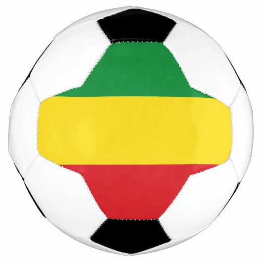 Rastafarian Flag Rasta Ethiopian Voetbal (Voorkant)