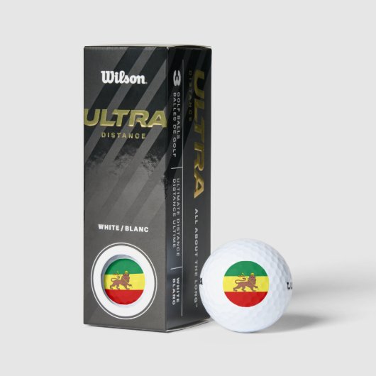Rastafarian Flag (Rastafarianisme) (Rasta) Golf Ba Golfballen (Verpakking)