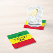 Rastafarian flag reggaalized muziek personalized kartonnen onderzetters (Insitu)