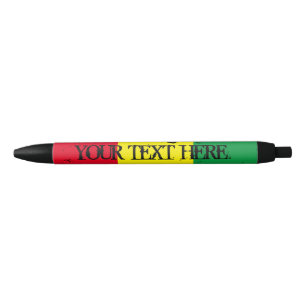 Rastafarian flag reggaalized muziek personalized zwarte inkt pen