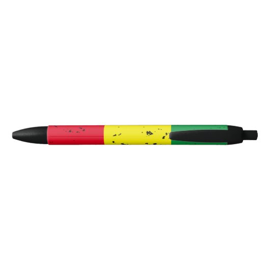 Rastafarian flag reggaalized muziek personalized zwarte inkt pen (Achterkant)