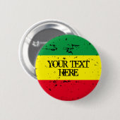 Rastafarian flag reggasus, gepersonaliseerd rond ronde button 5,7 cm (Voorkant /achterkant)