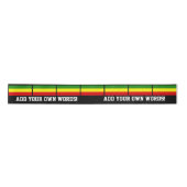 Rastafarian Flag Satijnen Lint (Voorkant)