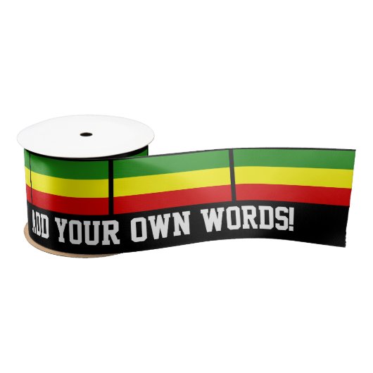 Rastafarian Flag Satijnen Lint (Spoel)
