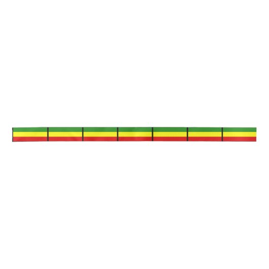 Rastafarian Flag Satijnen Lint (Voorkant)